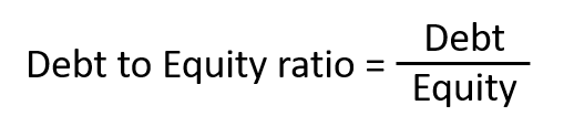 debt to equity ratio formula